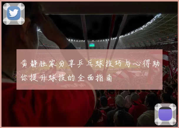 黄静独家分享乒乓球技巧与心得助你提升球技的全面指南